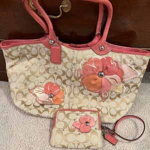 Coach purse and wallet set